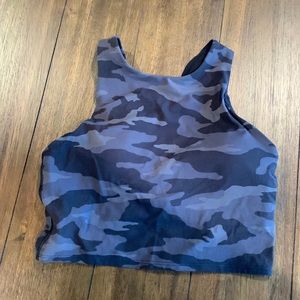 Athleta camo crop top